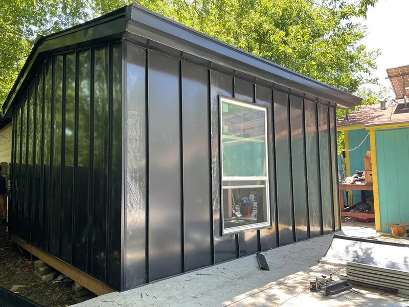 Black standing seam metal wall panels for Metal Roof Installation in Point Pleasant